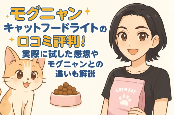 モグニャンキャットフードライトの口コミ評判！実際に試した感想やモグニャンとの違いも解説
